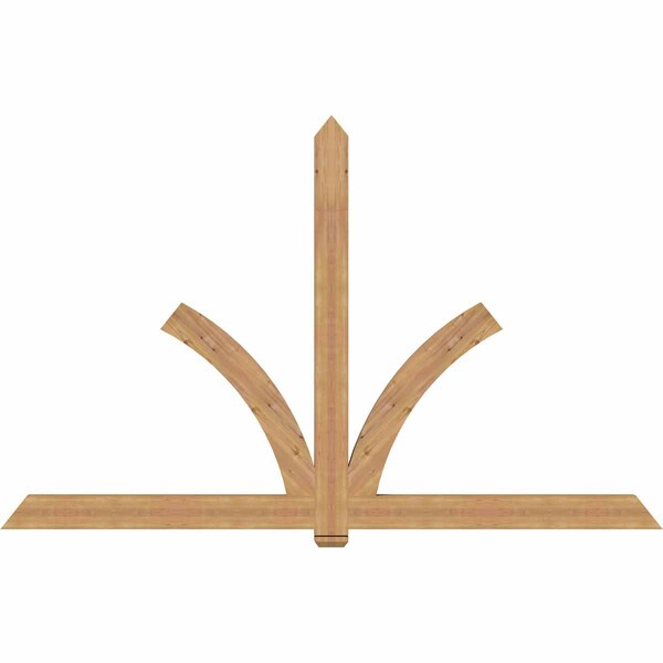 Ekena Millwork Redmond Timber Gable Bracket, Western Red Cedar, 108"W x 68"H x 3 1/2"D x 5 1/2"F, 15/12 Pitch GBW108X68X0406RED00SWR - main